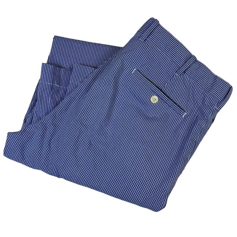 Polo‎ Golf Ralph Lauren Men's Blue Gingham Checkered Golf Pants Size 36x34